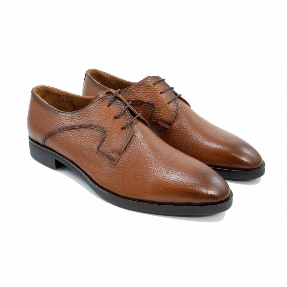 NEW ALAN PAYNE men's louie plain toe lace-up oxford in whiskey deerskin